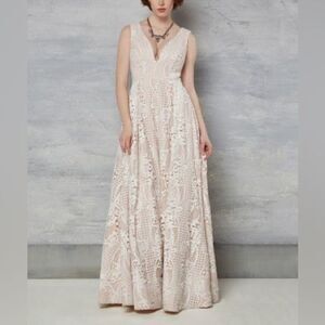 ModCloth Liza Luxe Faith in Flawlessness White Lace Maxi Wedding Formal Cocktail